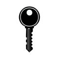 Simple Black Key Symbol, Security Access Icon, Metallic Keys for Locks, and Confidentiality, Isolated Royalty Free Stock Photo