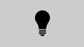 simple black lightbulb design Royalty Free Stock Photo