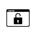 Simple lock Folder icon vector image