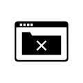 Delete Folder icon vector image