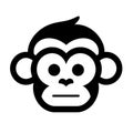 Black And White Monkey Logo Inspired By Stephen Ormandy Royalty Free Stock Photo