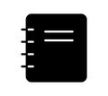 Simple Black Notebook Icon for Notetaking or Organization Concept Royalty Free Stock Photo