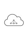 Simple black outline of a cloud Royalty Free Stock Photo
