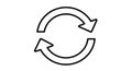 Refresh Recycle Loop Arrows Outline Icon Royalty Free Stock Photo