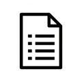 Simple Black Outline Icon of a Document with a Checklist paper to-do list Royalty Free Stock Photo
