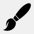 Simple black paintbrush icon for design and art projects Royalty Free Stock Photo