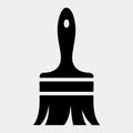 Simple black paintbrush icon for design and art projects Royalty Free Stock Photo