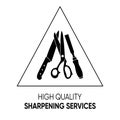 Simple black sharpening services icon vector sign