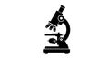 Microscope Silhouette Icon Royalty Free Stock Photo