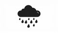 Cloud and rain drops. Weather forecast icon. Vector. Royalty Free Stock Photo