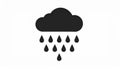 Cloud and rain drops. Weather forecast icon. Vector. Royalty Free Stock Photo