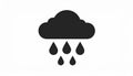 Cloud and rain drops. Weather forecast icon. Vector. Royalty Free Stock Photo