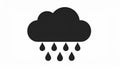 Cloud and rain drops. Weather forecast icon. Vector. Royalty Free Stock Photo