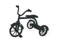 Simple black silhouette of a tricycle Royalty Free Stock Photo