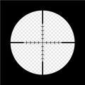 Simple black sniper optical scope crosshair. Aim target illustration.