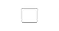 A simple black square outline is centered on a white background. The square features Royalty Free Stock Photo