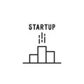 Simple black startup thin line logo