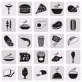 Simple black style Food Icon Set Royalty Free Stock Photo