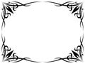 Simple black tattoo ornamental decorative frame