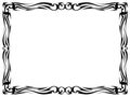 Simple black tattoo ornamental decorative frame