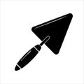 Simple black trowel icon Royalty Free Stock Photo