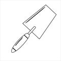 Simple black trowel icon Royalty Free Stock Photo