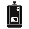 Simple black vector icon of a classic vintage camera with a flash Royalty Free Stock Photo
