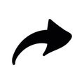Simple black vector icon with a theme arrow, share Royalty Free Stock Photo