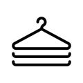 Simple black vector icon with a theme clothes rack Royalty Free Stock Photo