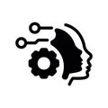 Simple black vector icon with a theme intelligence customisation Royalty Free Stock Photo