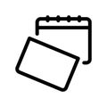 Simple black vector icon with a theme notepad Royalty Free Stock Photo