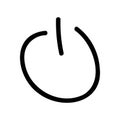 Simple black vector icon with a theme on, off button Royalty Free Stock Photo
