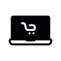 Simple black vector icon with a theme online shopping Royalty Free Stock Photo