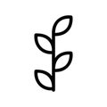 Simple black vector icon with a theme prophetic plant Royalty Free Stock Photo