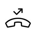 Simple black vector icon with a theme redirected call Royalty Free Stock Photo