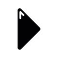 Simple black vector icon with a theme right arrow Royalty Free Stock Photo