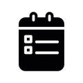 Simple black vector icon with a theme task scheduler Royalty Free Stock Photo