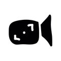 Simple black vector icon with a theme video call button Royalty Free Stock Photo