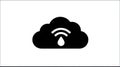Cloud Wifi Signal Icon with Droplet Symbol - Secure Data Transfer Concept Royalty Free Stock Photo