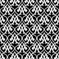 Black and white arabic geometric seamless pattern, vector.