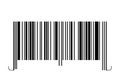 Simple black and white barcode design on white background Royalty Free Stock Photo