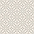 Simple black and white dotted seamless pattern. Vector geometric minimal texture Royalty Free Stock Photo