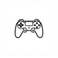 Simple black and white game controller icon Royalty Free Stock Photo
