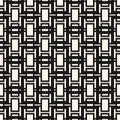 Simple black and white geometric seamless pattern. Vector abstract geo texture Royalty Free Stock Photo