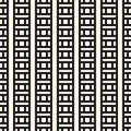 Simple black and white geometric seamless pattern. Vector abstract texture, geo ornament Royalty Free Stock Photo
