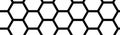 Simple black and white hexagonal or honeycomb pattern, seamless background Royalty Free Stock Photo