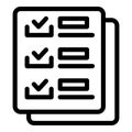 Checklist showing completed tasks with check marks for audit