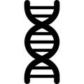 Simple black and white icon of a dna double helix Royalty Free Stock Photo