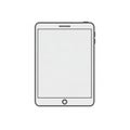 Side. The minimal design suggests a generic tablet, depicted with clean, Royalty Free Stock Photo