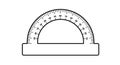 Simple Protractor Outline Vector Icon Royalty Free Stock Photo